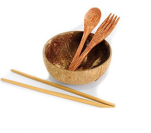 Coconut Chopstick, Fork, Spoon - Handicraftsafimex